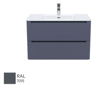 Подвесная тумба с раковиной IDDIS Edifice EDI80D0i95K 80см тёмно-серый